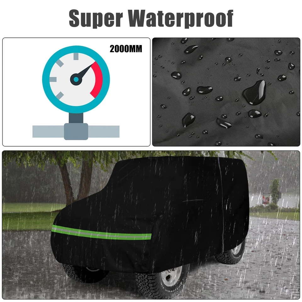 Cubierta de coche impermeable para todo clima compatible con Jeep CJ 7 1976-1987 SUV de 2 puertas Foto 3 de 4