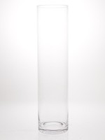 INNA-Glas Dekovase Boden Zylinder Sanya Air, Aus Glas, Klar, 60Cm, Ø15Cm