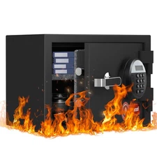 1.2 Cubic Feet Fireproof Safe Box, Fireproof Home Safe for Money, Jewelry, Do...