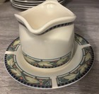 Pfaltzgraff Portfolio Forest Large Gravy Boat And Plate Excellent Condition — photo 3