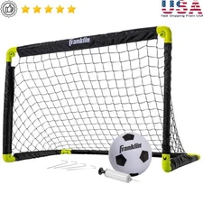 Kids Mini Soccer Goal Set Portable Indoor Outdoor Net Ball Pump Folding New