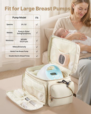VEVOR Breast Pump Bag, Breast Feeding Bag with Waterproof Mat, Fits for S1/S2, P