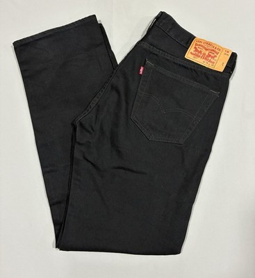 Levi's 501 Original Button Fly Straight Jeans 36X32 Men's Black 100% Cotton New
