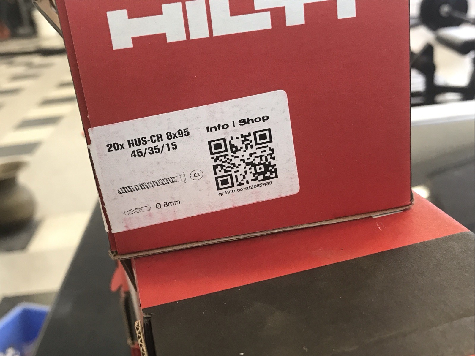 Hilti HUS-CR 8/10 8x95 SCREW ANCHOR Stainless Steel Concrete Anchor 100pcs