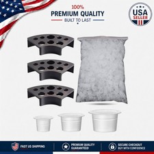 Complete Tattoo Ink Caps Set - 300 Cups 3 Holders for Artists' Precision