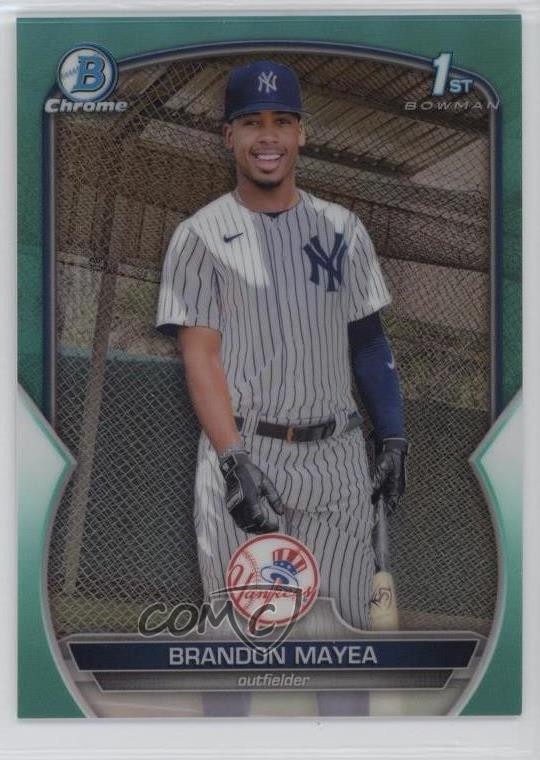 2023 Bowman Chrome Prospects Aqua Refractor 38/125 Brandon Mayea #BCP-188 0fz3