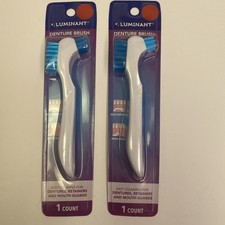 2 Pack Luminary Dentures Brush Easy Cleaning....