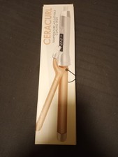 Grace Elizabeth CeraCurl 1in Curling Iron Digital Display 12 Heat 360F Gold