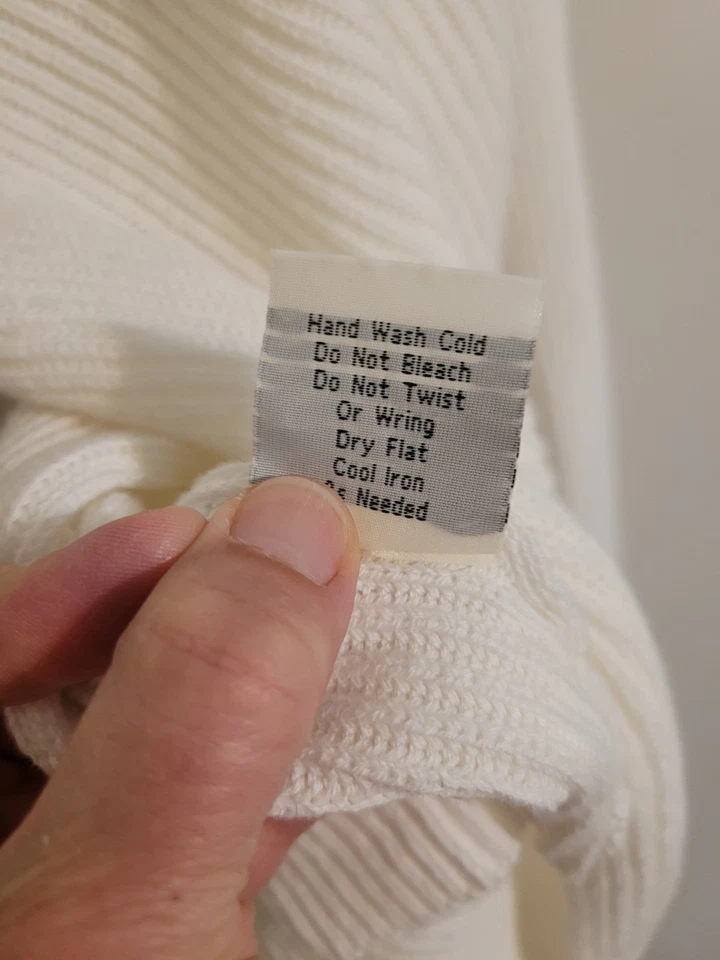 J peterman женщин кроссовер Twist большого размера свитер XL кремово-белый 100% хлопок - Изображение 4 из 4