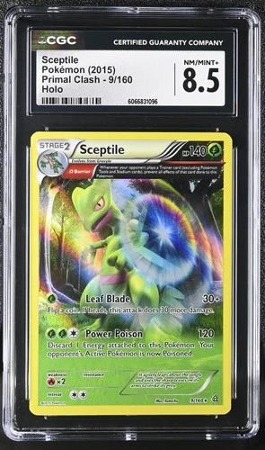 CGC 8.5 Sceptile 2015 Primal Clash 9/160 Holo Pokemon Card