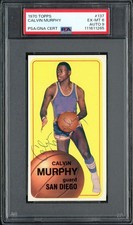 Calvin Murphy Auto 1970-71 Topps RC 137 Rockets PSA 6 Sig 9 PSA/DNA 111611265