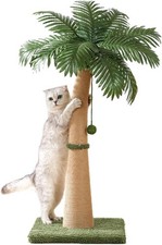 40'' Tall Cat Scratching Post Cat Tree, Curved Design Cat Scratcher Post with...