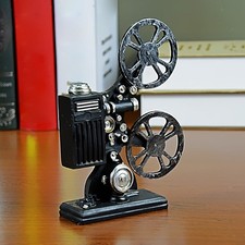 Retro Film Projector Model Ornament Old Fashion Showcase Hand Painted Table