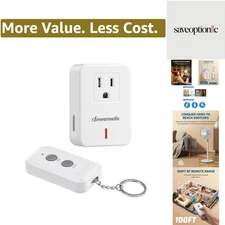 Indoor Remote Control Outlet, Expandable Remote Light Switch Kit, Wireless On...