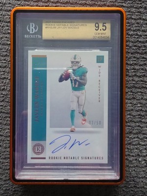 2021 Panini Encased - Rookie Notable Signatures Jaylen Waddle /50 BGS 9.5/10 Au