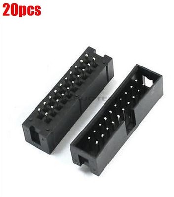 20Pcs 2.54MM DC3-20P Pitch Dual Row 10X2 Isp Download Jtag I/O Socket New Ic ux 