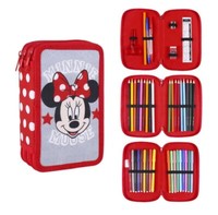 Minnie Maus MäPpchen Federmappe Federtasche (GefüLlt) 44 Tlg. Disney