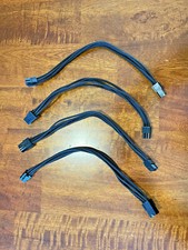 SLEEVED 4x PCI Express Power Extension Cable 8in 6 pin - Graphics Card GPU PCIE