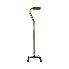 Aluminum Small Base Quad Cane, Bronze