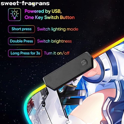 Azur Lane Ayanami Anime Girl XXL RGB Large Mouse Pad Gaming Keyboard Play Mat - Picture 8 of 14