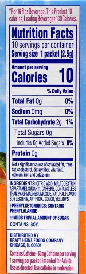 6 cajas de 10 paquetes de cítricos ligeros de cristal con cafeína sobre la marcha mezcla de bebidas Foto 3 de 4