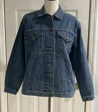 NEW VINTAGE GITANO WOMEN’S JEAN JACKET SIZE 26/28 WITH 4 FRONT POCKETS