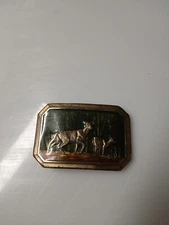 The Great American Buckle Co Vintage 1976 Deer Buck Doe Belt Buckle Serial #520