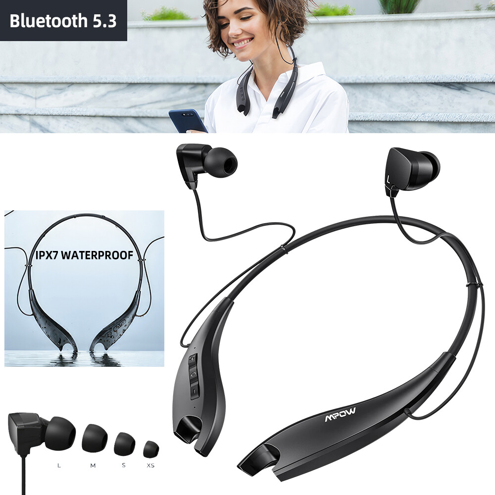 Mpow Jaws Gen-5 Neckband Bluetooth Headphones w/Noise Cancelling Microphone