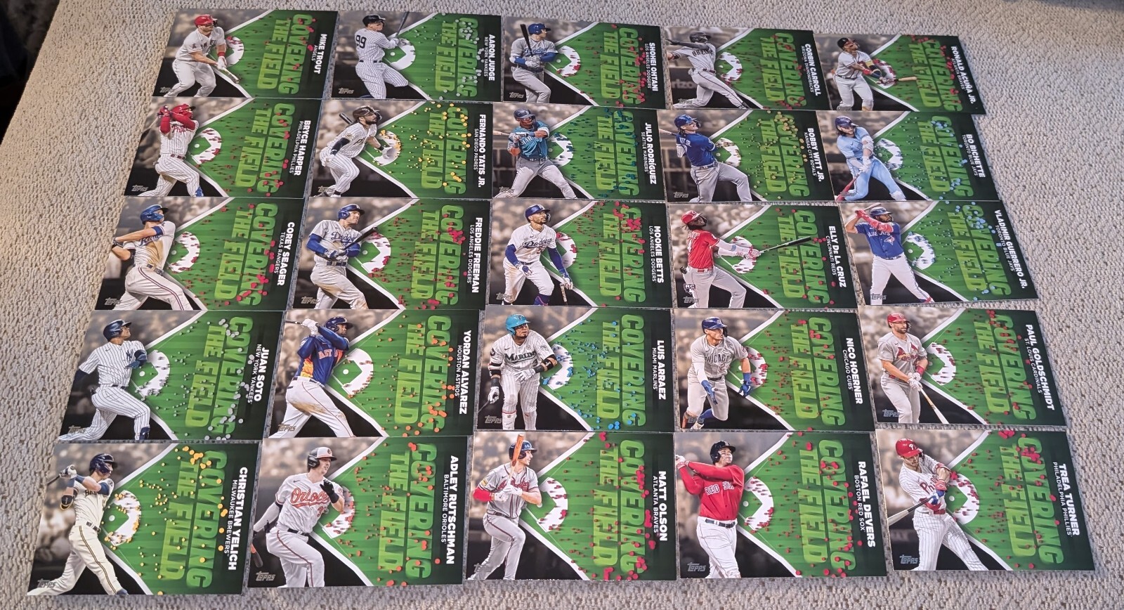 2024 TOPPS COVERING THE FIELD COMPLETE INSERT SET CTF 1-25 ELLY RC OHTANI JUDGE!