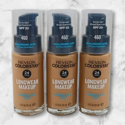 REVLON COLORSTAY LONGWEAR MAKEUP NORMAL/DRY SKIN 460 MACADAMIA- 3 Pack!