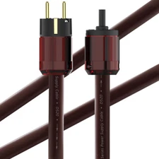 Preffair OFC Gold Plated High-Fidelity Audio Power Cord EU US Power Plug Copper