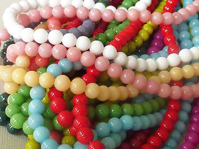 Mashan Jade Edelsteinperlen Strang 6mm rund 40 cm Schmuck Basteln DIY 2364