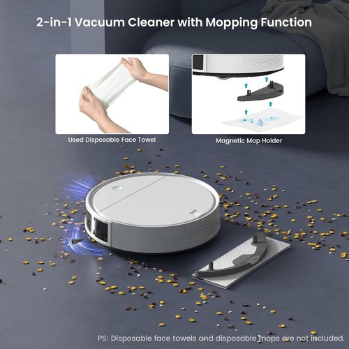 OKP Robot Aspirapolvere con Mop WiFi/App/Alexa K5 Pro Automatic Recharge - Foto 5 di 14