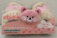 New The Creme Shop 3D Teddy Headyband Milk Tea Cloud Plushie Spa Headband