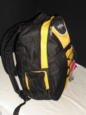 NWT Air Express Yellow/Black 17" Backpack School Book bag Tote | eBay