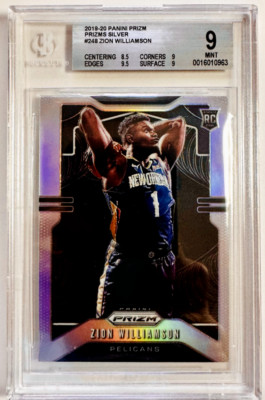 2019-20 ZION WILLIAMSON PANINI SILVER PRIZM #248 ROOKIE RC MINT