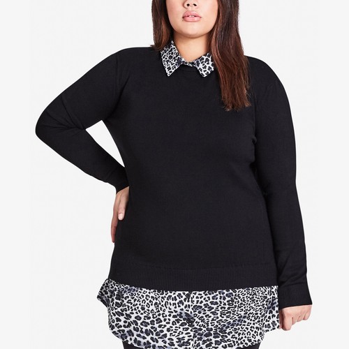 plus size sweater with collar