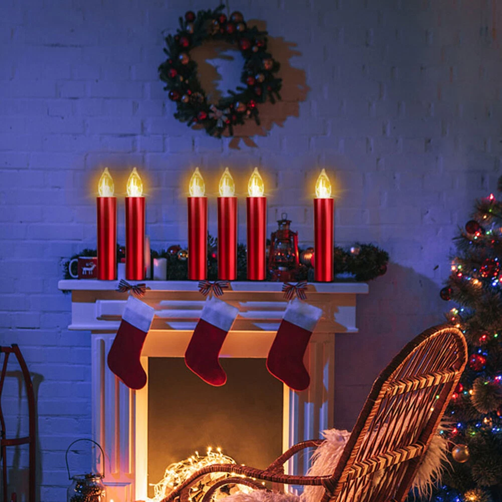 10PCS Flameless LED Candles Battery Operated Christmas Tree Decor