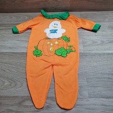 Vintage Size M 11-18 LBS Months Dr. Denton Pajama Halloween Pumpikin