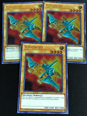 YUGIOH V-TIGER JET LCKC-EN082 1ST ULTRA X3