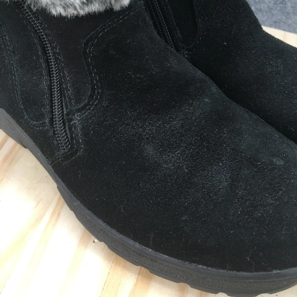 Botas Khombu para mujer 9 Jessica nieve negras forradas de piel cómodas punta redonda tobillo Foto 3 de 4