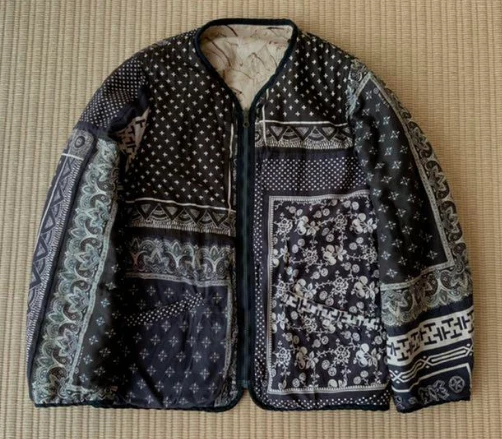 visvim IRIS LINER Jacket JKT BANDANA BLACK 2 Size 0219905013002 Tag Fashion Used