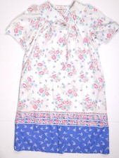 Vintage Vandemere Womens M Floral Maxi Housecoat Robe Snap Front