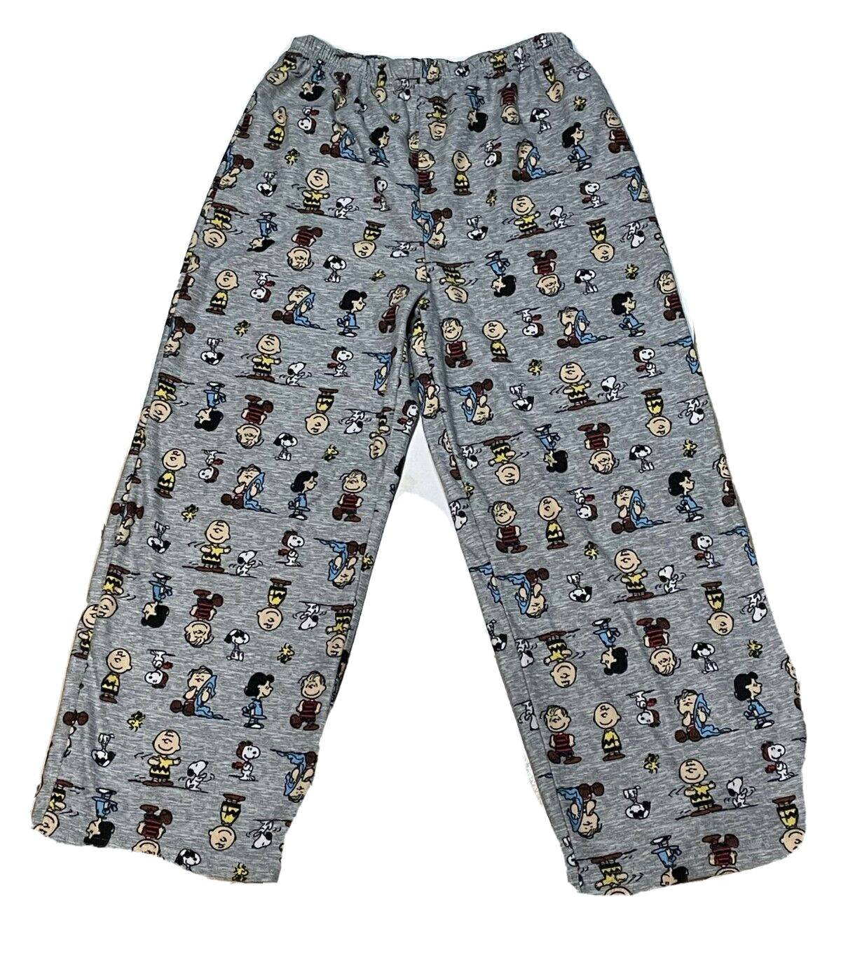 Snoopy Charlie Brown pajama pants youth kids large 10 / 12 21 x 22 lounge  gray