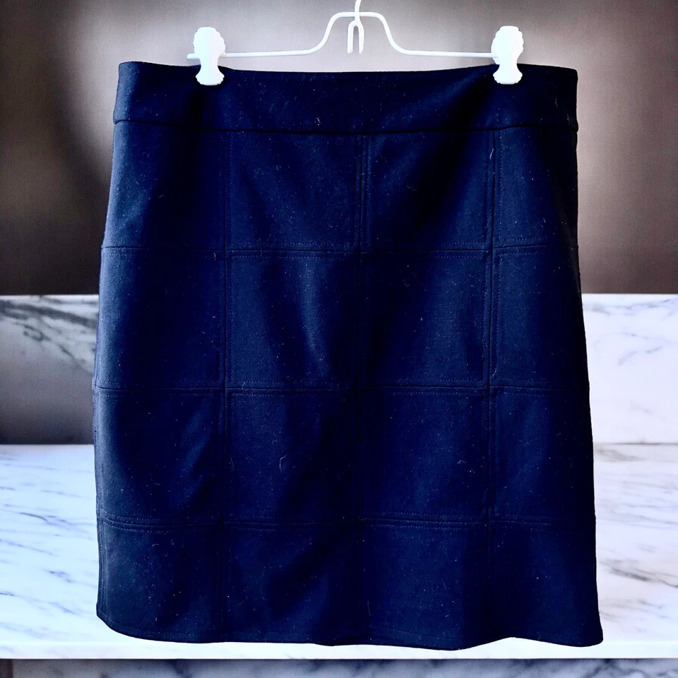 Falda negra Adrienne Vittadini hasta la rodilla patrón general para mujer 14 Foto 2 de 4