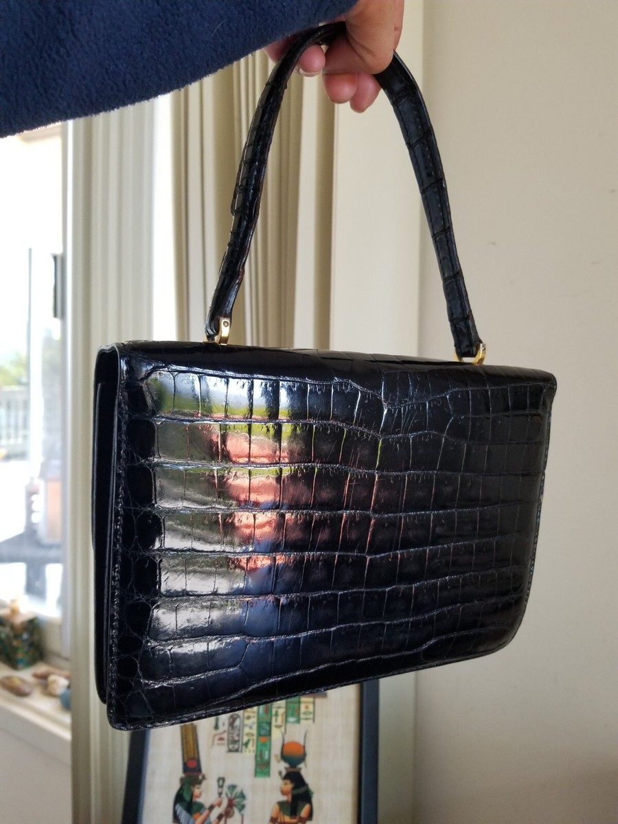 vintage leather bag 90s クロコダイル柄 vintage leather bag 90s クロコダイル柄