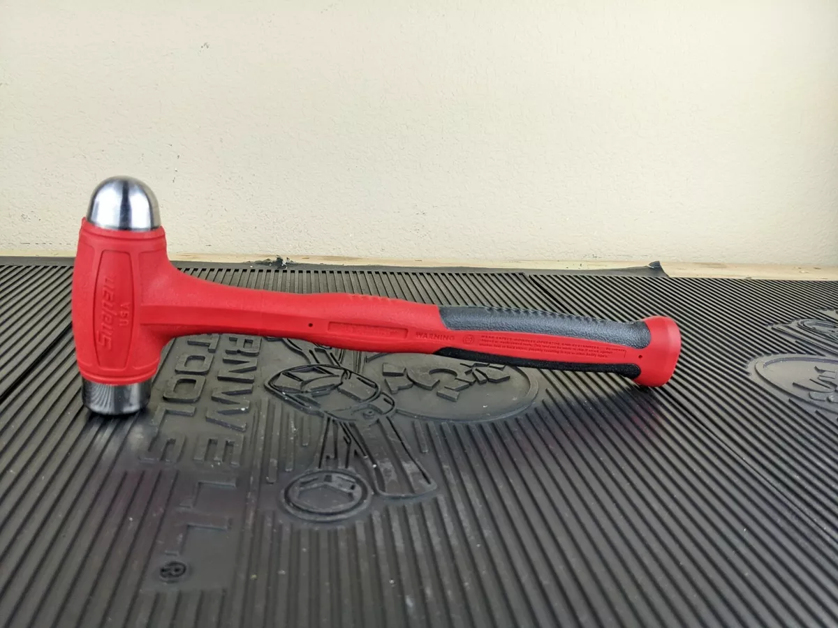 ao062 NEW Snap on HBBD16 16oz Dead Blow Ball Peen Hammer Cushion Soft Grip Red