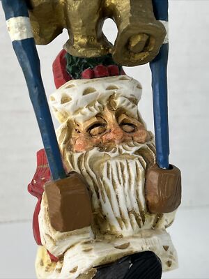 1995 David Frykman Santa Christmas Holding Bell Ringer Figurine ...