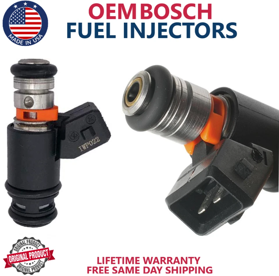 x6 NEW OEM BOSCH Fuel Injectors 1997-2003 Volkswagen Eurovan Golf Jetta /IWP022/ - Image 4 of 4