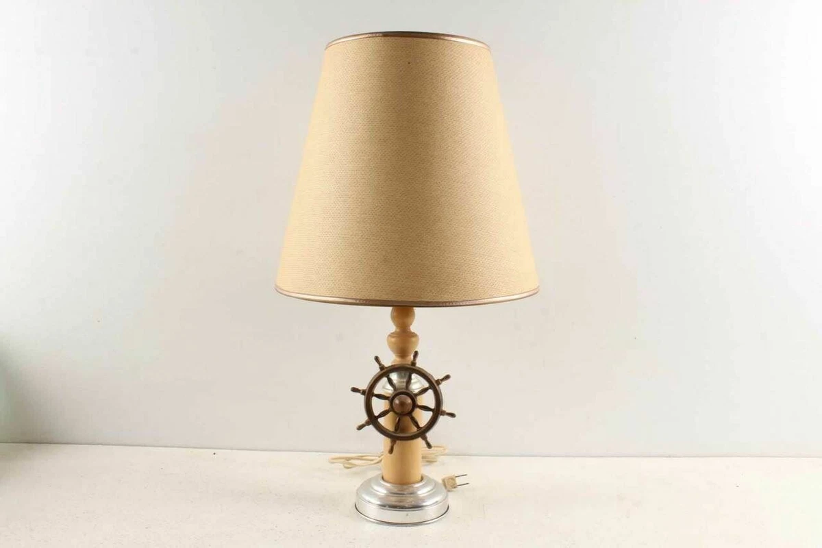Vintage ship wheel on sale lamp